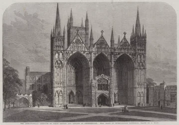 O Instituto Arqueológico da Grã-Bretanha e da Irlanda em Peterborough, West Front of Peterborough Cathedral